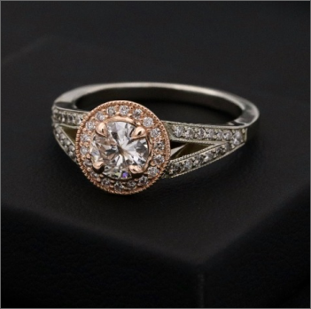 Premium diamond halo ring by OR Trading
